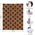 thumbnail image 4 of Halloween Patchwork Icons Pattern Blanket,Comfortable Soft Flannel Throw Blanket,All Season,Warm Lightweight Blankets for Sofa Bed Couch Living Room Chair,30"x40", 4 of 4
