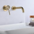 thumbnail image 3 of sumerain Wall Mount Bathroom Faucet Brushed Gold Lavatory Faucet, Single Left-Handed Handle, 3 of 8