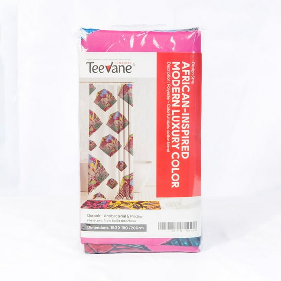Turn Twist African Print PNK Shower Curtains