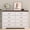White, variant on PulseFay Farmhouse 7 Drawer Dresser for Bedroom, 51" Wide Chest of Drawers, Wooden Dresser TV Stand, Storage Dressers Organizer for Bedroom, Living Room, Hallway, Black