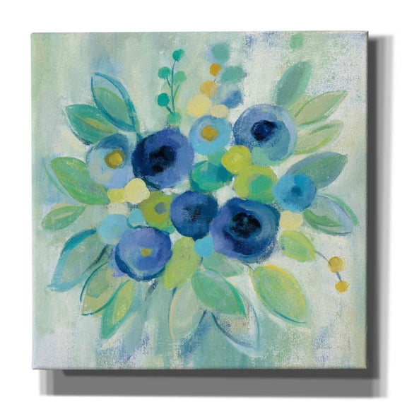 Epic Graffiti 'Floral Array' by Silvia Vassileva, Canvas Wall Art, 12"x12"