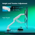 thumbnail image 4 of Brazo de monitor ARES WING Ultrawide, blanco, para 17-49 pulgadas, 20-20 kg, 4 of 8