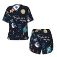 thumbnail image 5 of Lsque Space Women's Short-Sleeved Pajama Set - 2 Piece Soft and Lightweight Sleepwear Set-Medium, 5 of 9
