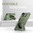 thumbnail image 6 of for iPhone 17e 6.1-inch Case [Compatible with MagSafe] Built in Invisible Stand, Military Grade Shockproof Soft TPU Protective Cover Case,Green,For iPhone 17e, 6 of 7