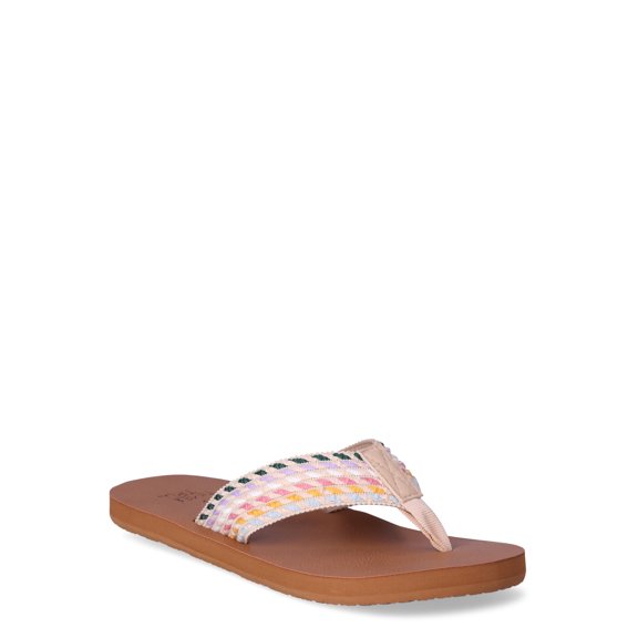 Time and Tru Women's Lifestyle Flip Flop Flat Sandals