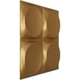 thumbnail image 2 of Ekena Millwork 11 7/8"W x 11 7/8"H Adonis EnduraWall Decorative 3D Wall Panel, Bright Coat Gold (12-Pack for 11.76 Sq. Ft.), 2 of 5