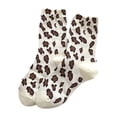 thumbnail image 4 of Uvwlwu Women Crew Socks Leopard Print Soft Breathable Stretchy Mid Calf Novelty Socks for Daily Casual Street Matching Outfits,One Size, 4 of 4