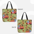 thumbnail image 4 of Sigee Cartoon Fire Truck Print Large Capacity Zippered Tote Bag - Durable, Stylish and Versatile for Everyday Use, 4 of 9