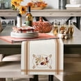 thumbnail image 2 of Fall Table Runners 108 Inches Long Pumpkin Leaf Table Runner Fall Gifts for Women Female Wife Orange Farmhouse Autumn Harvest Table Runner Thanksgiving Pumpkin for Indoor Home Party Decor 13x108Inch, 2 of 6