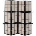 thumbnail image 3 of Coaster Transitional Wood Four Panels Folding Screen Room Divider in Cappuccino, 3 of 5