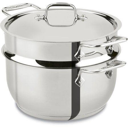 MY 5 Quart Stainless Steel Steamer Pot with Lid, E414S564 Multi-Purpose Steamer Cookware for Vegetables, Seafood, Dumplings, and More