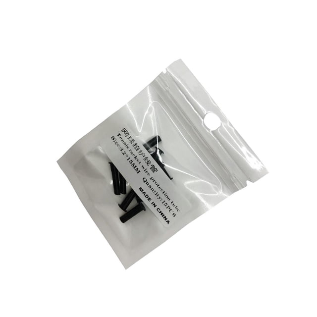 relayinert 15x Tennis Racket Grommets Racquet Eyelets Tubes 4x35mm String for Protection Black 3.2x15mm