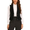 thumbnail image 1 of CHALECO DE VELVET INSPIRADOR para Mujeres, Chaleco Casual Sin Mangas con Botones, 1 of 6