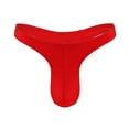 thumbnail image 2 of HUPOM Mens Underwear Boxer Briefs Male Thongs Medium waist Comfort Waist Solid Thong Red One Size, 2 of 5