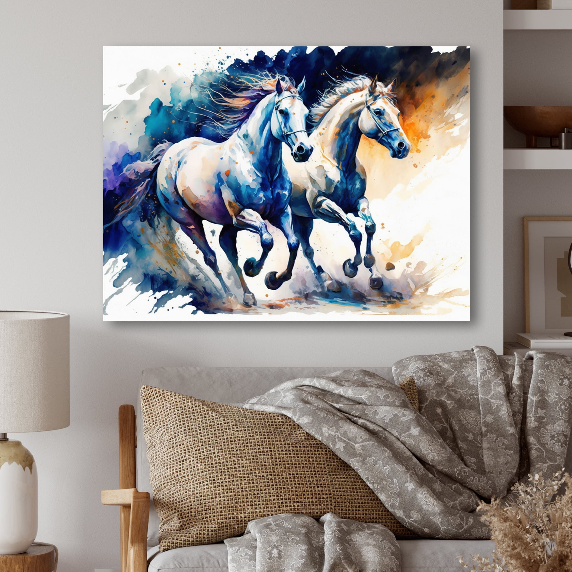 Designart Herd Of Horses Running V Canvas Wall Art