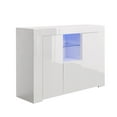 thumbnail image 6 of Kitchen Sideboard Cupboard with LED Light, FreeStanding Buffet Storage for Dining Room, TV Stand Unit Display Cabinet with Drawer and 2 Doors, Modern Storage Cabinet for Hallway, Living Room, 6 of 9
