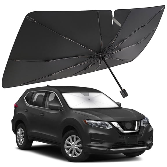 Windshield Sun Shade Umbrella for Nissan Rogue 2014-2025, Foldable Car Umbrella Sunshade with UV Block Front Window Cover (Heat & Sun Protection)