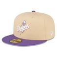 thumbnail image 3 of Men's New Era Peach/Purple Los Angeles Dodgers 1988 World Series Side Patch 59FIFTY Fitted Hat, 3 of 6