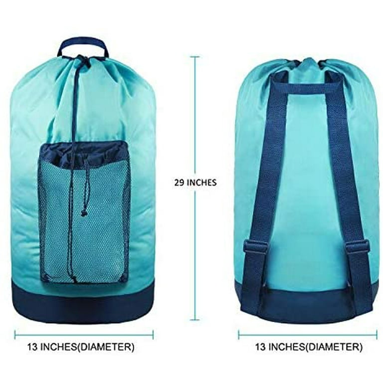 Laundry Bag Backpack Extra Large, Heavy Duty Laundry Bag with Straps and  Belt for College Students, Portable Laundry Backpack for Dorm Room