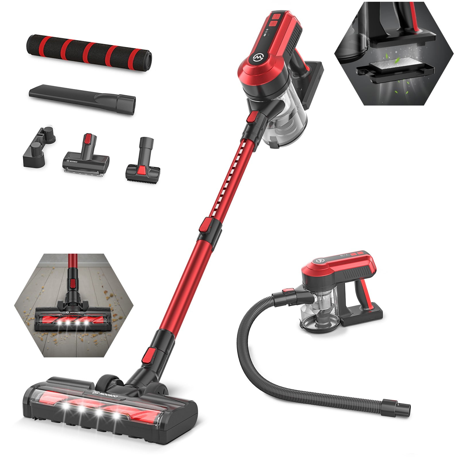 MOOSOO Cordless Vacuum Cleaner 23000Pa 