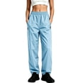 thumbnail image 5 of Waterproof Rain Pants for Women Lightweight Fishing Hiking Pants with Zipper Pockets (Blue S), 5 of 7