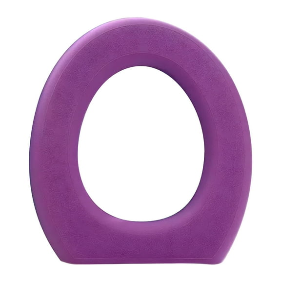 LAMIRO Toilet Seat Cushion Household Toilet Seat Cushion All Year Round Universal Toilet Seat Ring Adhesive Foam High Foam Toilet Seat Elongated Bowl Toilet Seat Purple