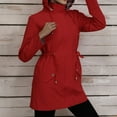 thumbnail image 4 of Women's Rain Jacket, Yigetop A Hooded Slimming and Casual Jacket for Ladies Waterproof Jackets for Women Red L, 4 of 9