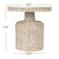 thumbnail image 2 of Bloomingville Hand-Woven Water Hyacinth Table, Whitewashed, 2 of 6