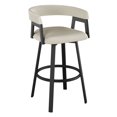 thumbnail image 1 of Amisco Caris Swivel Counter Stool Black Metal Frame, 1 of 5