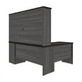 thumbnail image 4 of Bestar Norma 71W L-Shaped Desk with Hutch in black & bark gray, 4 of 6