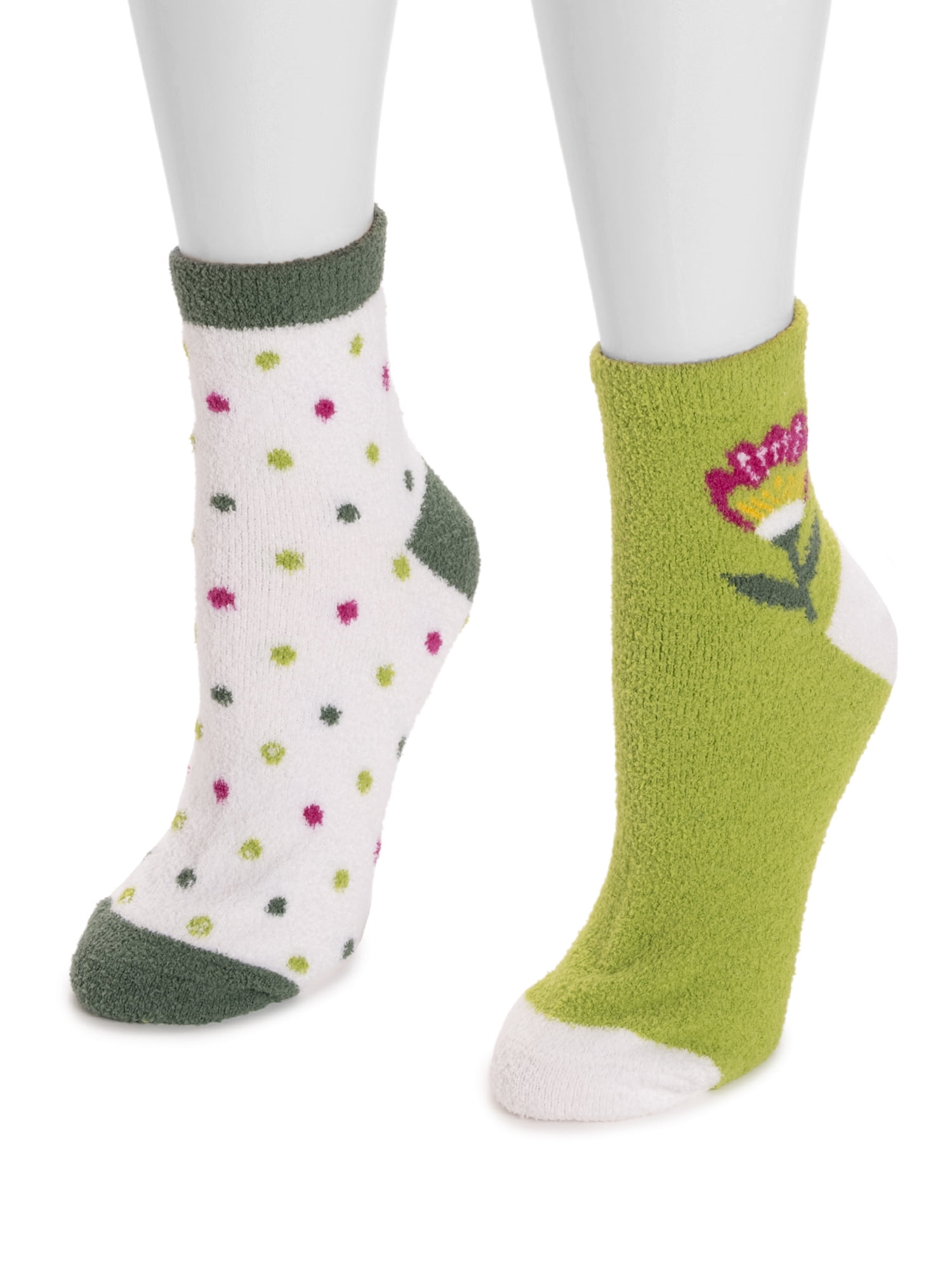 MUK LUKS Women's Cozy Novelty Socks, 2-Pack