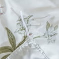 thumbnail image 2 of Move Over Flowers Ruffle Bedding Set Twin White Botanical Duvet Cover Set Soft Microfiber Red Flowers Ruffled Pattern No Filling, 2 of 9