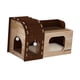 thumbnail image 4 of Casa cueva para gatos con pelota colgante, juguete multiusos, portátil, para jugar, esconderse, resistente a los arañazos, para gatitos, nido, 4 of 6