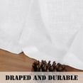thumbnail image 2 of Primebeau Natural Linen Blended Tab Top Semi Sheer Window Curtain Panels, 52"" W x 96"" L, White, 2 of 6