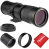 Opteka 420-800mm (w/ 2x- 840-1600mm) f/8.3 HD Telephoto Zoom Lens for Sony a9, a7R, a7S, a7, a6600, a6500, a6400, a6300, a6100, a6000, a5100, a3500, a3000, NEX-7, 5, C3, 5T, 5N, 5R, F3 Digital Cameras