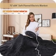 thumbnail image 6 of SUNNY HEAT Electric Heated Blanket Flannel 72" x 84" Full Size-4 Heating Settings & 10 Hours Auto off, Warm Machine Washable- Dark Grey, 6 of 9