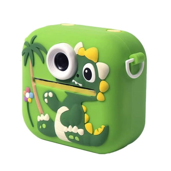 Dinosaur Shaped Kids Camera Instantly Photo Printer 1080P Video Recorder 2.4inDisplay 400mAh Battery Playful Learning Tool