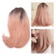 thumbnail image 4 of Peluca mediana femenina larga de 48 cm, cabello natural rosa, pelo corto y rizado, sombreros completos, pelucas de onda sintética, fiesta, cabello falso Amonsee No, 4 of 7