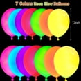 thumbnail image 2 of Globos UV de neón, paquete de 110 unidades, artículos para fiestas que brillan en la oscuridad, 2 of 7
