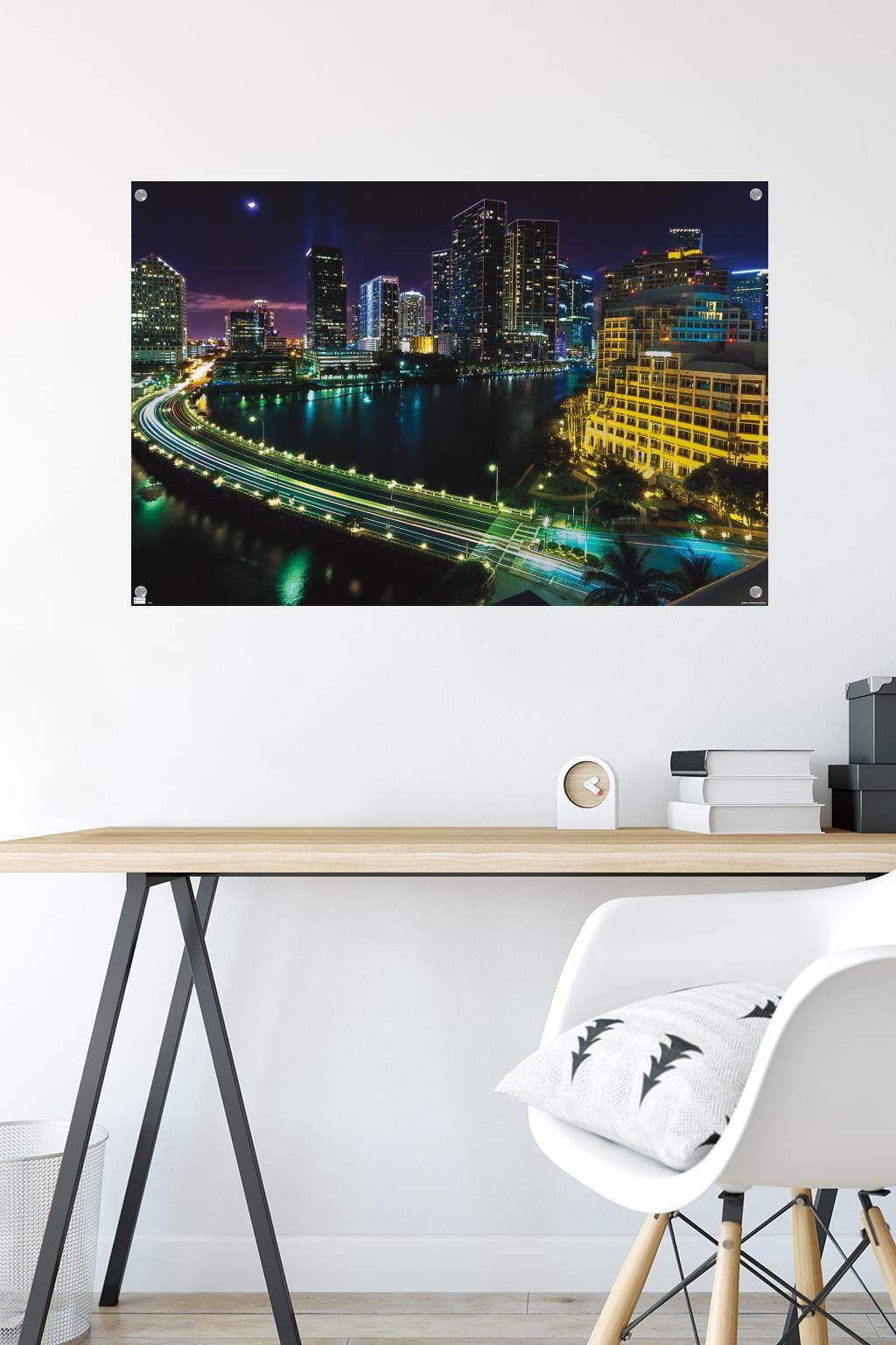 Cityscapes - Venetian Causeway Wall Poster with Pushpins, 22.375" x 34"