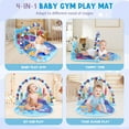 thumbnail image 2 of Baby Play Mat,Baby Gym Funny Play Piano Tummy Time Baby Activity Gym Mat with 5 Infant Learning Sensory Baby Toys,Music and Lights Boy & Girl Gifts for Newborn Baby 0 to 3 6 9 12 Months,Red, 2 of 8