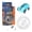 Blue, variant on Micro Racers Toy Cars for Kids - Mini Keychain, Glow in The Dark LED Fast Pocket Racer Fidget Toy, Mini Car Spinner with Racing Stunt Ball, Keychain Clip, and USB Charger
