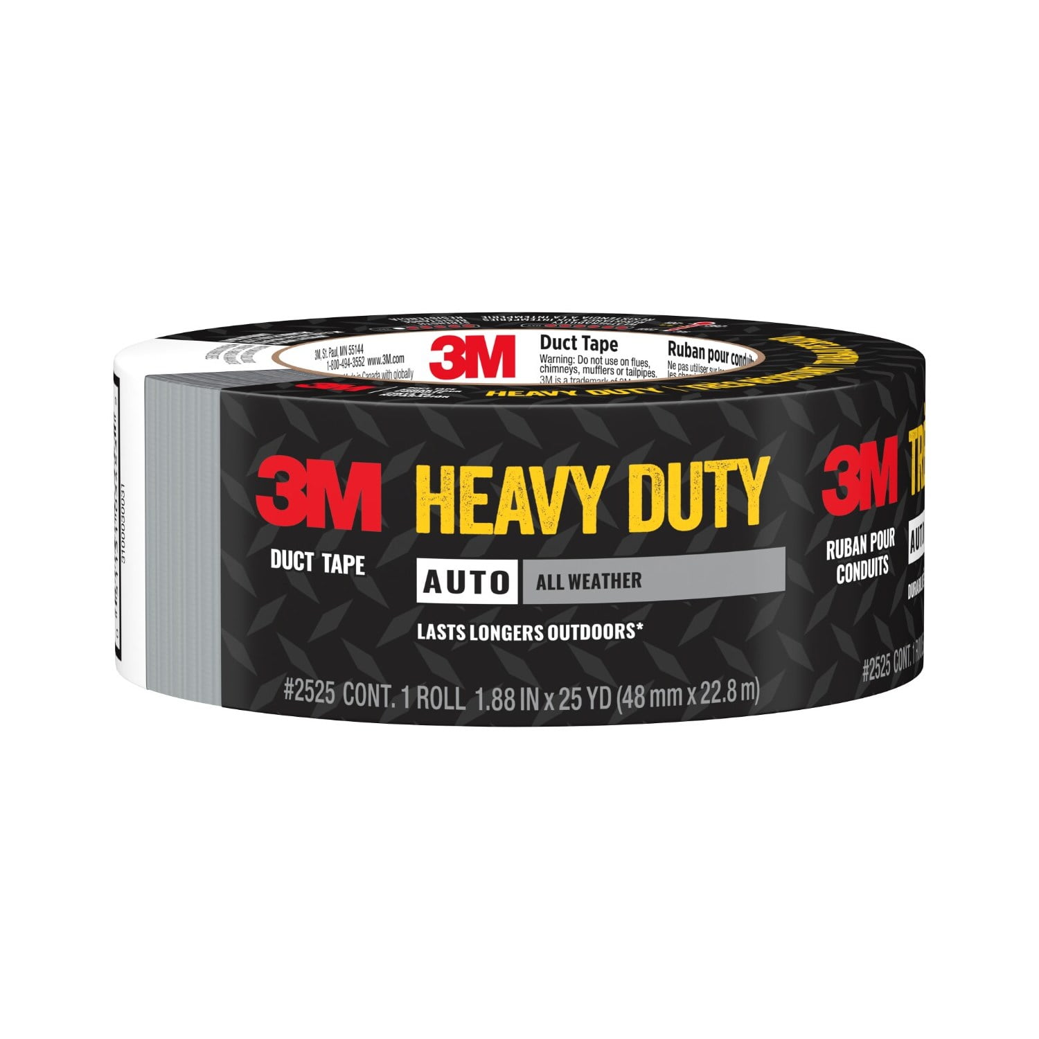 (3 pack) 3M Automotive Heavy Duty All Weather Duct Tape , 1.88 in x 25 yd