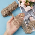 thumbnail image 3 of 1 3/4 Inch Crochet Lace Trim Brown Embroidery Vintage Hollow Flower Polyester Lace Edge Applique Trimming Gold Venice Floral Lace Fabric Ribbons for Sewing Making Craft Bridal Dresses Supply, 3 of 6