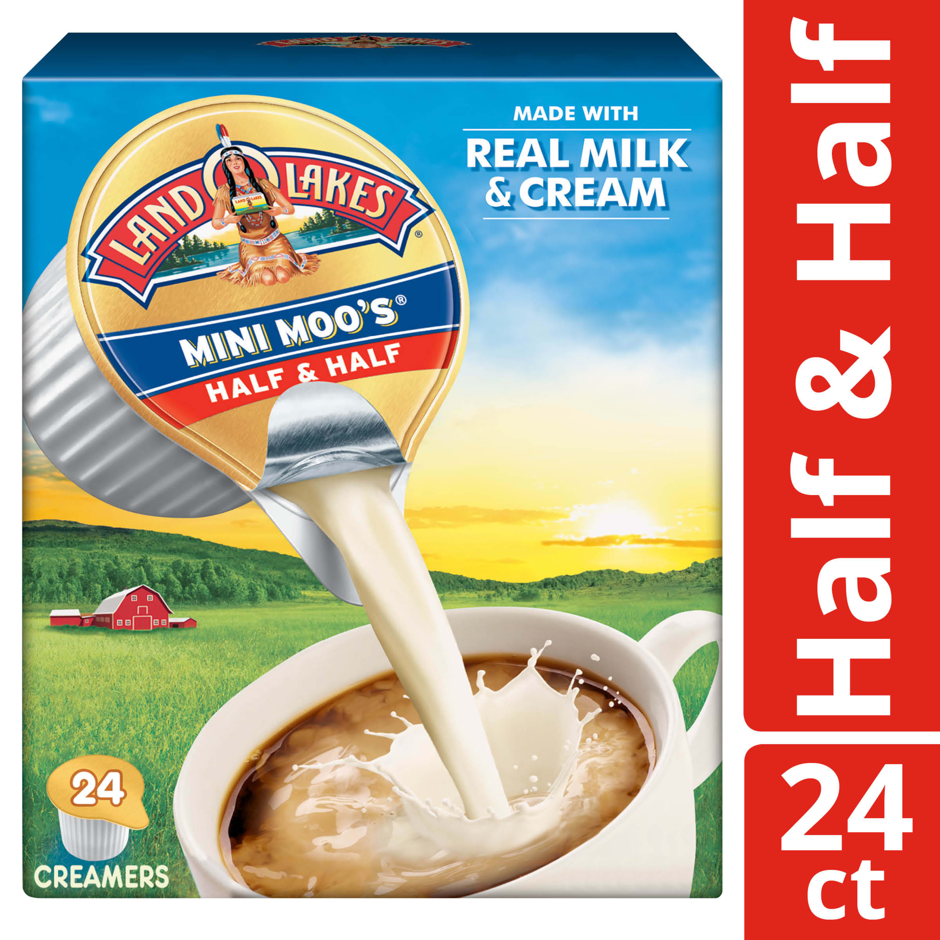 Land O Lakes Mini Moo S Half Half Creamer Singles 24 Count Walmart Com Walmart Com