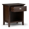 thumbnail image 4 of WyndenHall  Normandy SOLID WOOD 24 inch Wide Bedside Nightstand Table Rustic Natural Aged Brown Stained, Wood Finish, 4 of 5