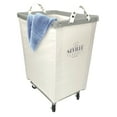 thumbnail image 3 of Seville Classics Cream Rolling Laundry Hamper, 3 of 7