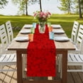 thumbnail image 4 of Red Canada Maple Table Runner, Farmhouse Maple Leaves Abstract Art Washable Cotton Linen Table Runners 48 Inches Long, Dresser Scarf Runner for Nightstand/Coffee/End Tables 13''x48'', 4 of 9