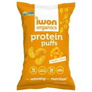 Iwon Organics: Protein Puffs Cheddar Cheese, Plastic Bag, 5 oz (142g), Gluten Free, Non-GMO