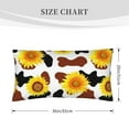 thumbnail image 4 of Bingfone Sunflower Cow Printed Pillowcase 20x36 inches - Standard Pillow Cases with Envelope Closure,Gifts for Women Men, 4 of 9
